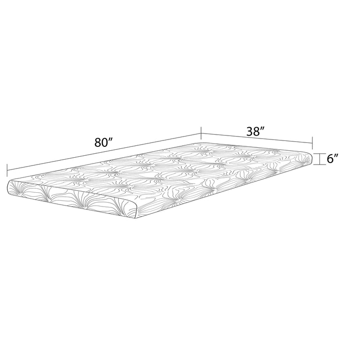 Coaster Joseph Twin Memory Foam Mattress White Full