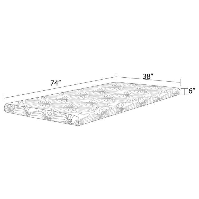 Coaster Joseph Twin Memory Foam Mattress White Full