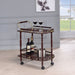 Coaster Palmer 2-tier Serving Cart Merlot and Brass Default Title