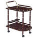 Coaster Palmer 2-tier Serving Cart Merlot and Brass Default Title