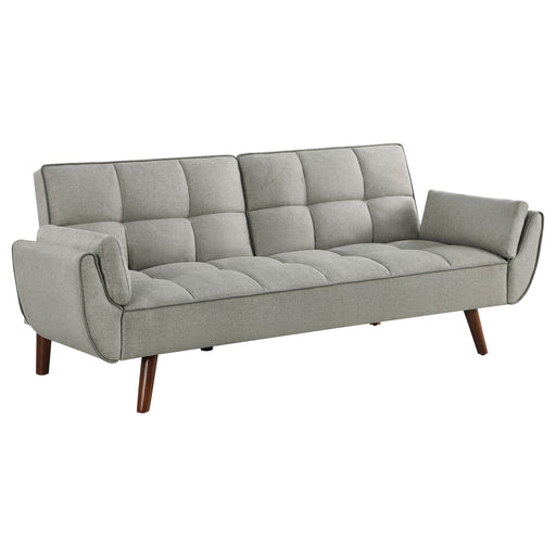 Coaster Caufield Upholstered Buscuit Tufted Covertible Sofa Bed Grey Default Title