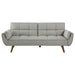 Coaster Caufield Upholstered Buscuit Tufted Covertible Sofa Bed Grey Default Title