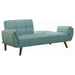 Coaster Caufield Biscuit-tufted Sofa Bed Turquoise Blue Default Title