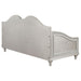 Coaster Evangeline Upholstered Twin Daybed with Faux Diamond Trim Silver and Ivory Default Title