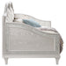 Coaster Evangeline Upholstered Twin Daybed with Faux Diamond Trim Silver and Ivory Default Title