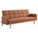 Coaster Kourtney Upholstered Track Arms Covertible Sofa Bed Terracotta Default Title