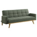 Coaster Kourtney Upholstered Track Arms Covertible Sofa Bed Sage Green Default Title