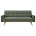 Coaster Kourtney Upholstered Track Arms Covertible Sofa Bed Sage Green Default Title