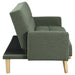 Coaster Kourtney Upholstered Track Arms Covertible Sofa Bed Sage Green Default Title