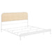 Amherst Radio Weave Rattan Metal Eastern King Bed White