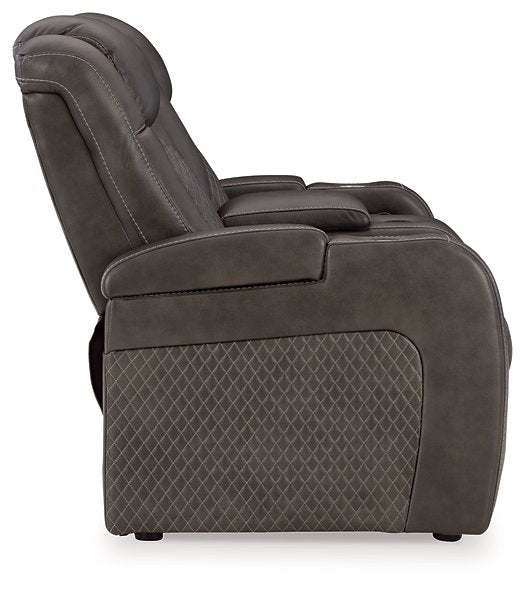 Fyne-Dyme Power Reclining Loveseat with Console