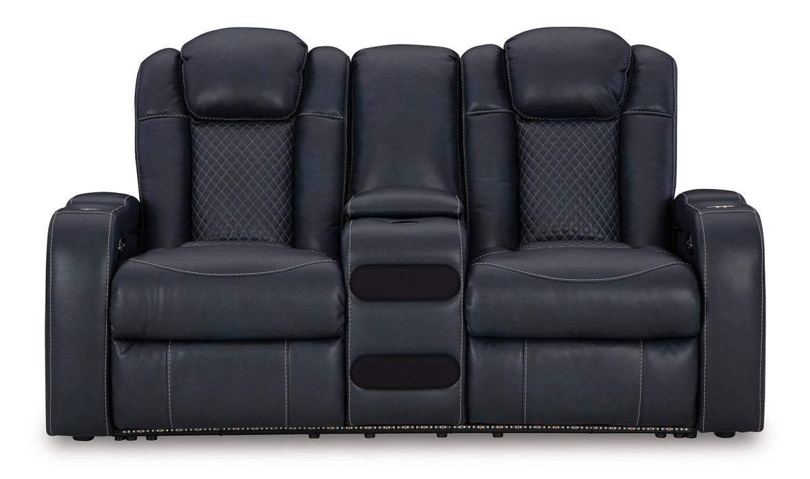 Fyne-Dyme Power Reclining Loveseat with Console