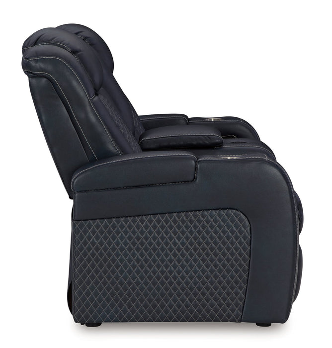 Fyne-Dyme Power Reclining Loveseat with Console