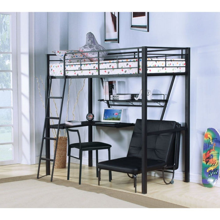 Senon 79"L Twin Loft Bed with Desk