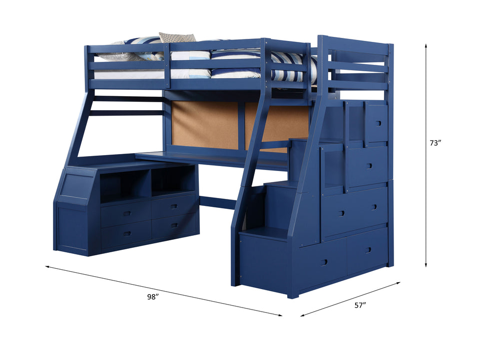 Jason II Teenager Twin Loft Bed with Storage