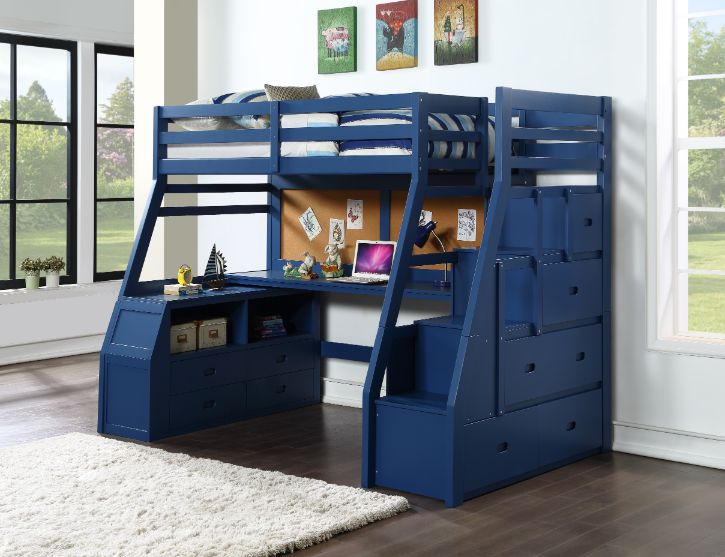 Jason II Teenager Twin Loft Bed with Storage