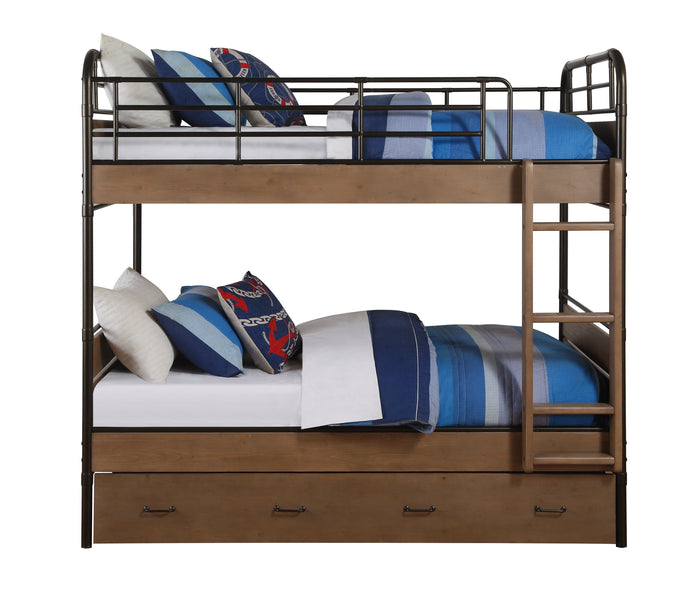 Adams Teenager Solid Wood Bunk Bed (T/T) with Trundle (Twin)