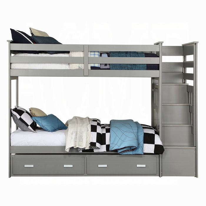 Allentown Teenager Solid Wood Bunk Bed with Trundle & Storage