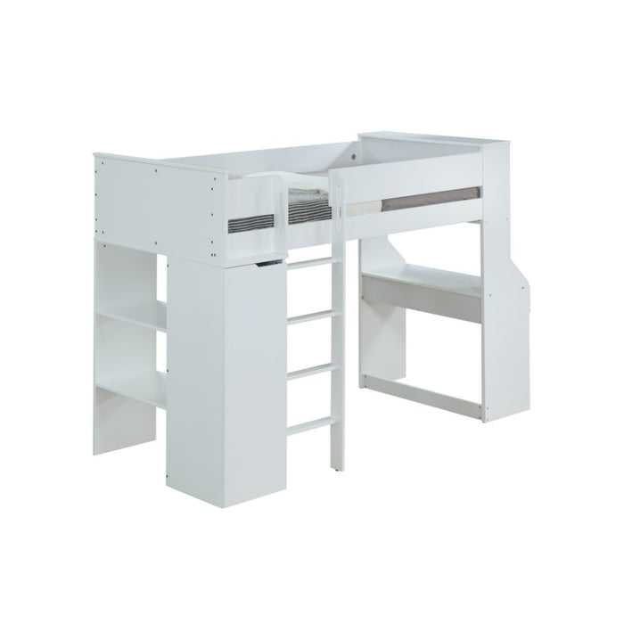 Ragna 92"L Twin Loft Bed with Desk & Wardrobe