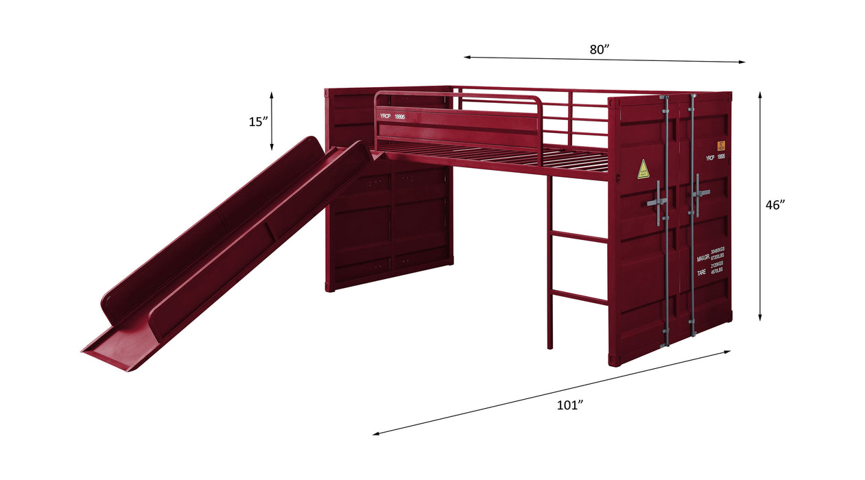 Cargo Teenager Twin Loft Bed with Slide