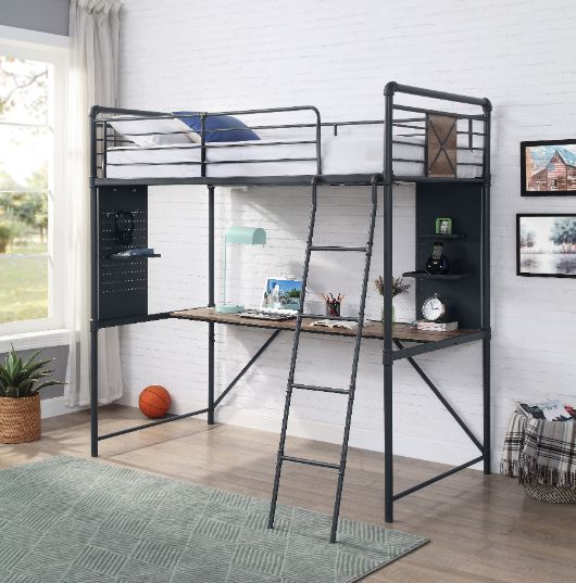 Cordelia 79"L Twin Loft Bed with Desk