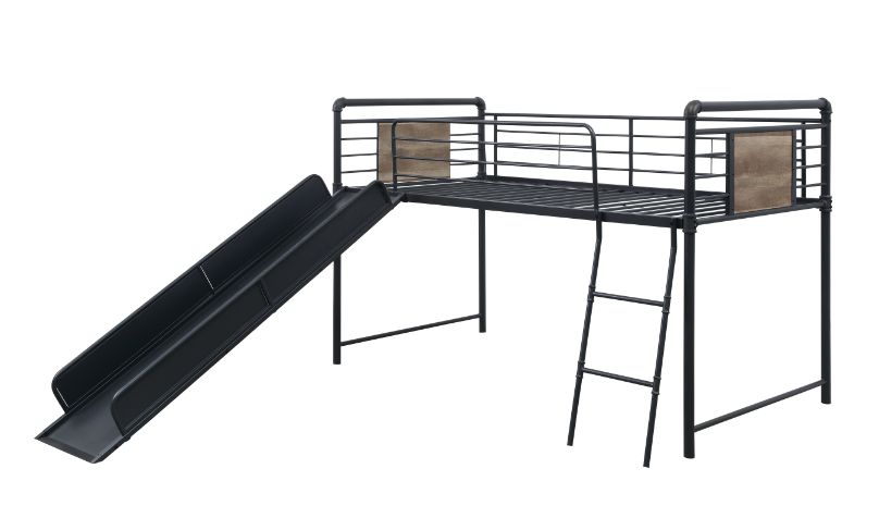 Cordelia Solid Wood Twin Loft Bed with Slide