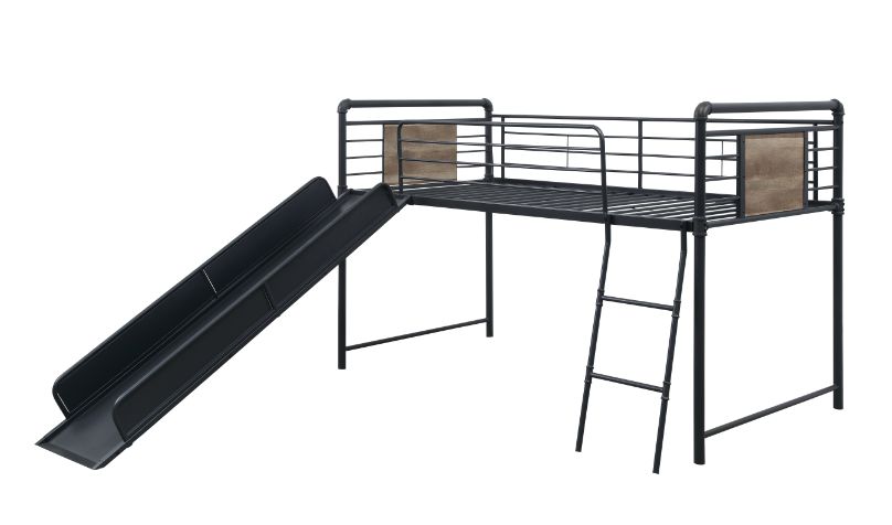 Cordelia Teenager Solid Wood Twin Loft Bed with Slide
