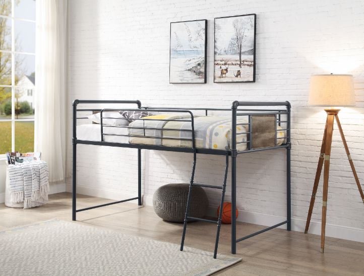 Cordelia Solid Wood Twin Loft Bed with Slide