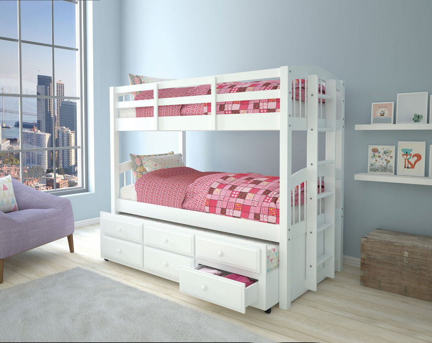 Micah Bunk Bed (T/T) with Trundle & Storage