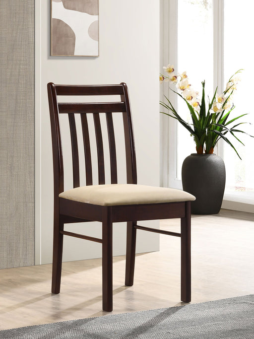 Coaster Phoenix Slat Back Chair Light Brown and Cappuccino Default Title