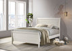 Coaster Selena Twin Sleigh Platform Bed Cream White Full