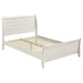 Coaster Selena Twin Sleigh Platform Bed Cream White Full