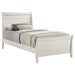 Coaster Selena Twin Sleigh Platform Bed Cream White Full