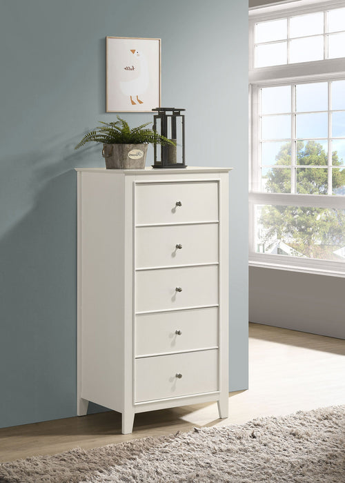 Coaster Selena 5-drawer Chest Cream White Default Title