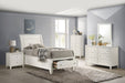 Coaster Selena Storage Bedroom Set with Sleigh Headboard Buttermilk Twin Set of 5