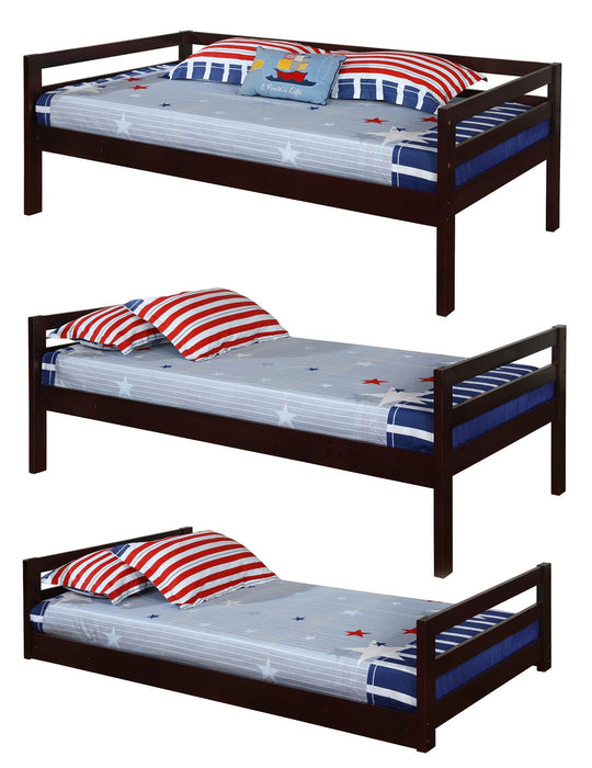 Coaster Sandler Twin Triple Bunk Bed Cappuccino Default Title