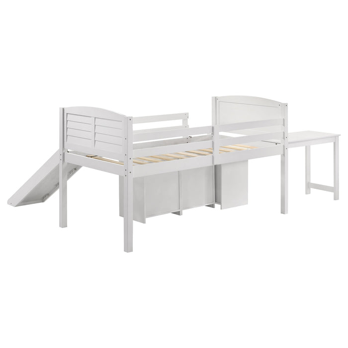 Coaster Millie Twin Workstation Loft Bed White Default Title