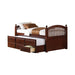 Coaster Norwood Twin Captain's Bed with Trundle and Drawers Chestnut Default Title