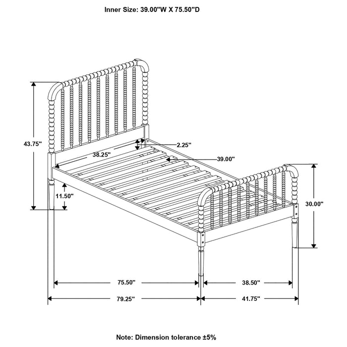 Coaster Jones Twin Bed White Default Title