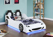 Coaster Cruiser Car Themed Twin Bed with Underglow Lights White Red