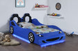 Coaster Cruiser Car Themed Twin Bed with Underglow Lights White Red