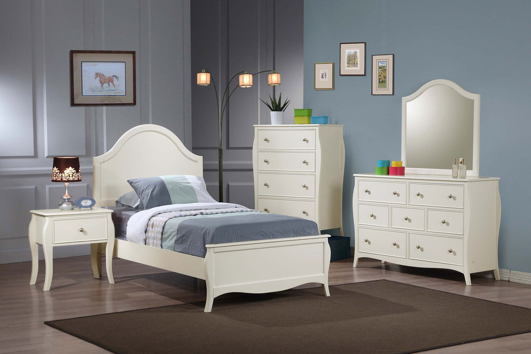 Coaster Dominique Twin Panel Bed Cream White Full