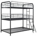 Coaster Garner Triple Twin Bunk Bed with Ladder Gunmetal Default Title