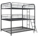 Coaster Garner Triple Full Bunk Bed with Ladder Gunmetal Default Title