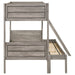 Coaster Ryder Twin Over Full Bunk Bed Weathered Taupe Default Title