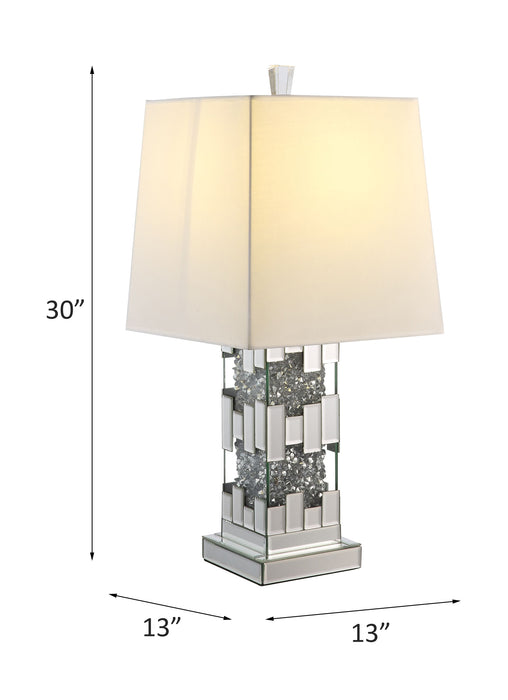 Noralie 30"H Glam Table Lamp with Cuboid Shape