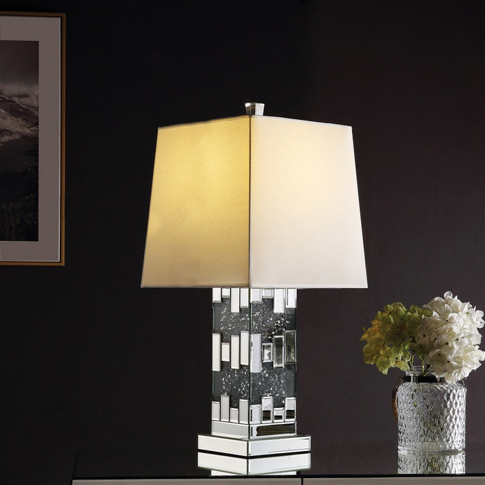 Noralie 30"H Glam Table Lamp with Cuboid Shape