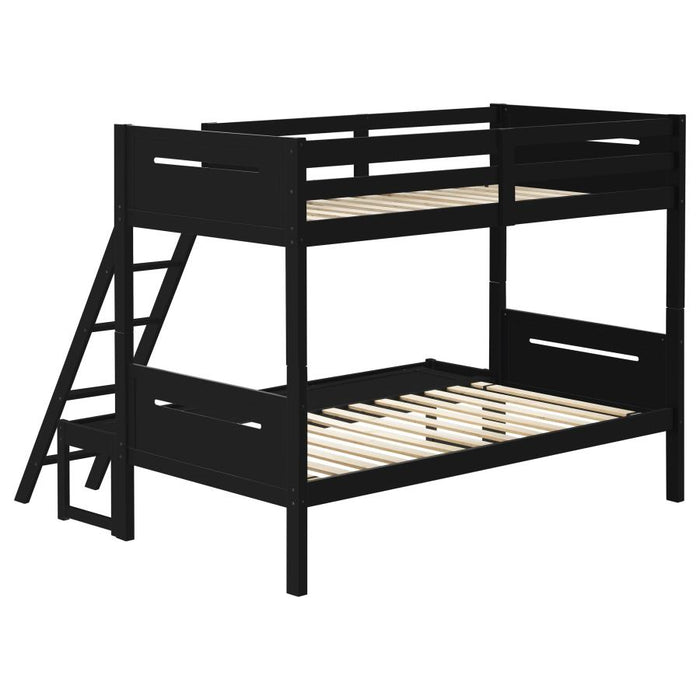 Littleton Wood Twin Over Full Bunk Bed Black