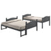 Coaster Arlo Twin Over Twin Bunk Bed with Ladder Espresso Grey With Bench