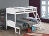 Coaster Arlo Twin Over Twin Bunk Bed with Ladder Espresso Grey With Bench